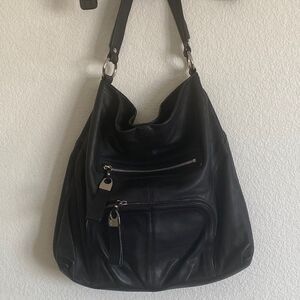 B MAKOWSKY Black Soft Lamb Skin Leather Bag NWOT.